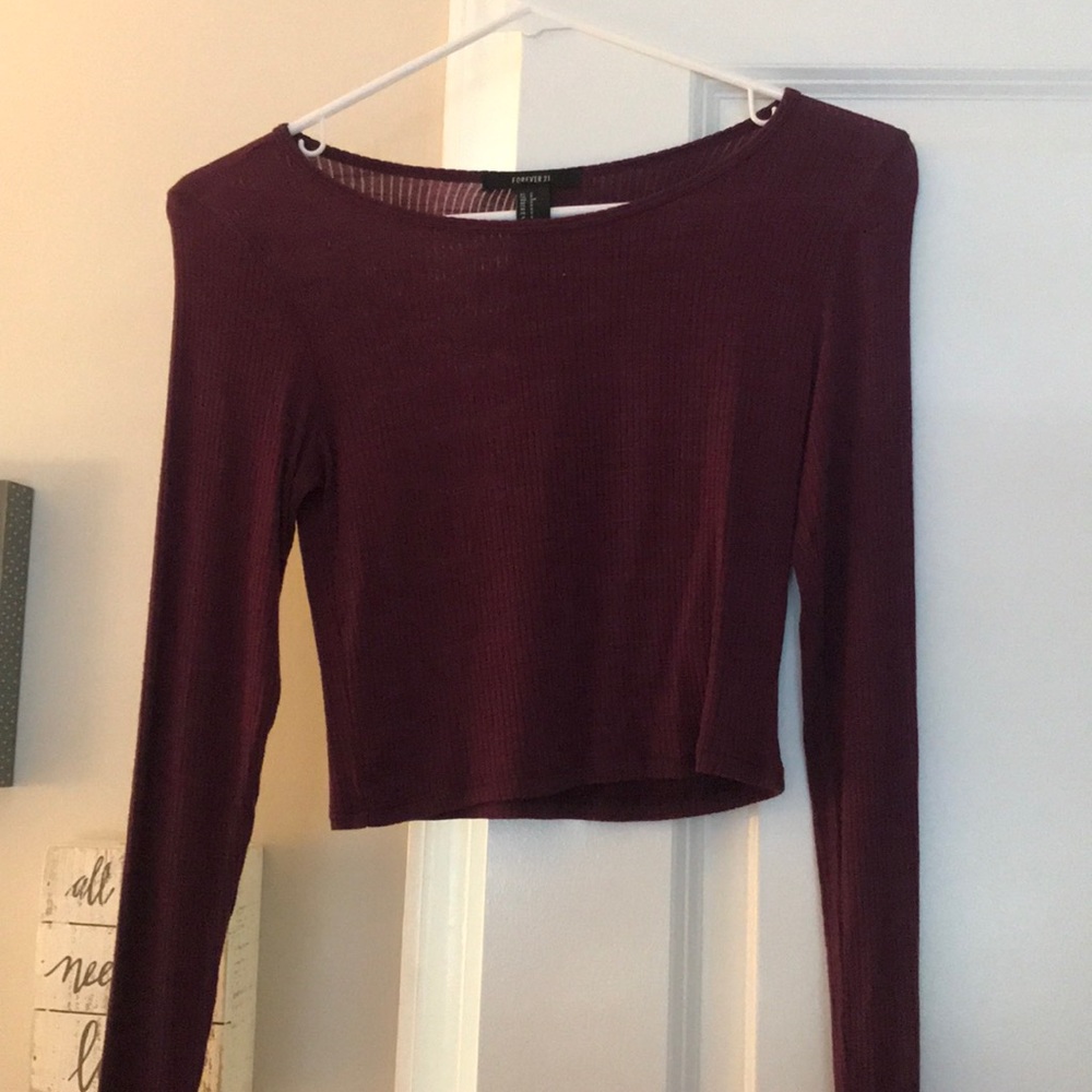 Long sleeve crop top